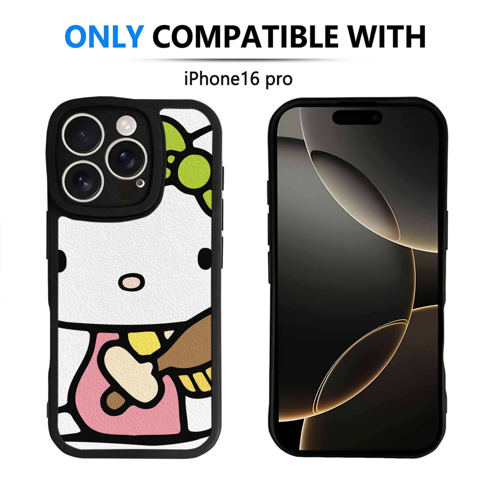 （画像用） Hello Kitty ハローキティ 【iPhone 16シリーズ対応】シリコンスマホケース（レザー調） 材質：シリコン